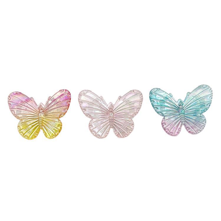 Wholesale AB Plating Butterfly Resin Cream Glue Phone Case Accessories